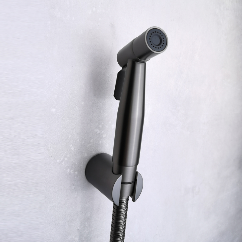 Metal Grey Wc Schoonmaken Abs Sproeier Set Bidet Shattaff Met Rvs/Pvc Slang Plastic Houder Hoge Druk