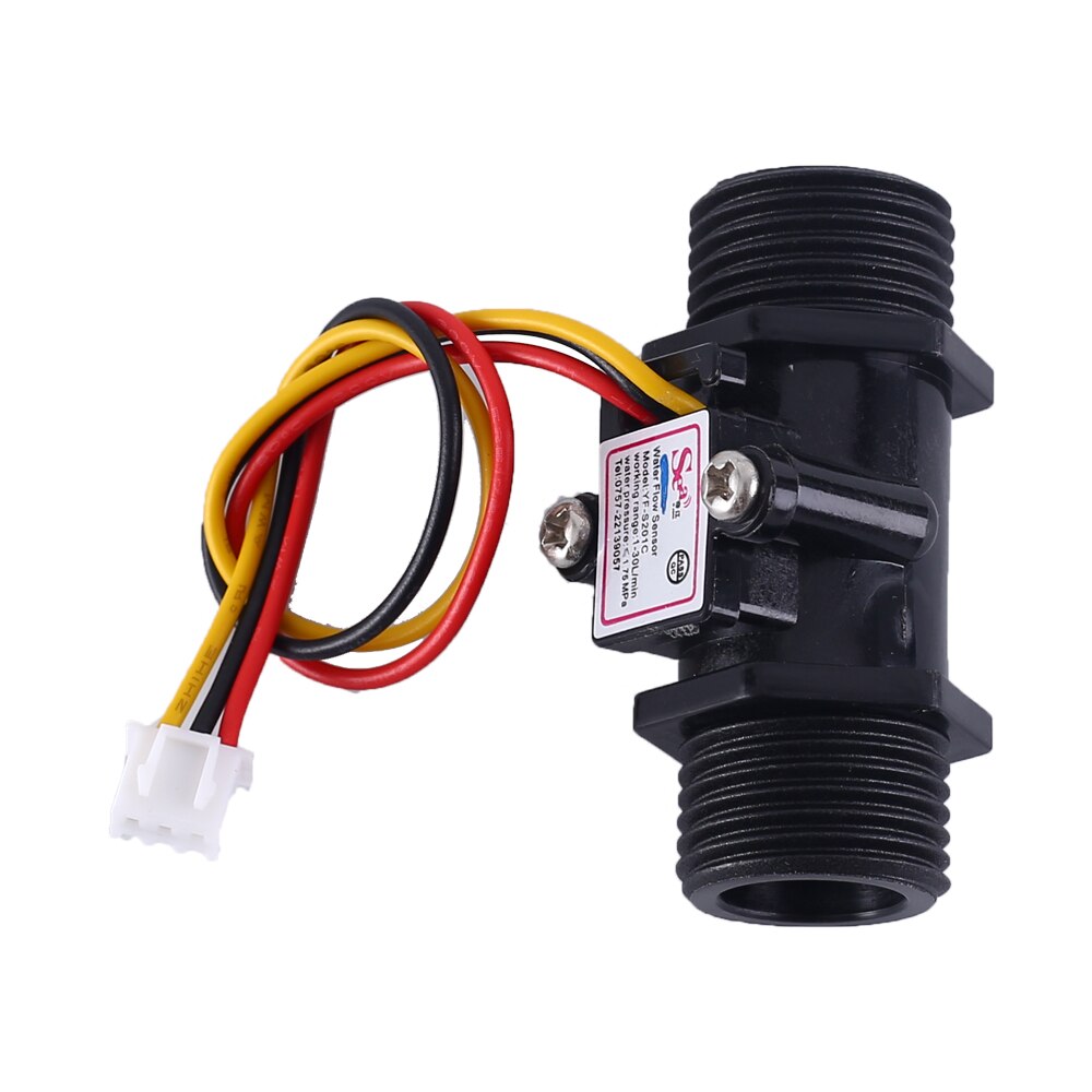 DN15 DC 5V 12V 1/2 zoll G1/2 Schwarz Wasser fließen Halle Sensor Schalter Durchflussmesser halle Sensor Zähler 1,75 MPa 30L/min
