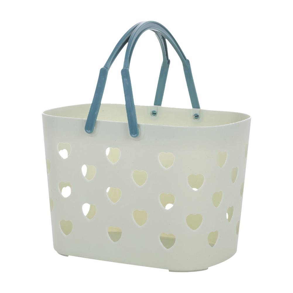 1 Pcs Storage Basket Plastic Storage Basket Bathroom Items Organizer Home Portable Kitchen Drain Baskets: Green