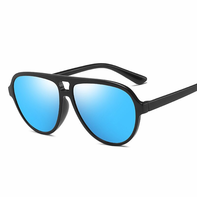 Børns solbriller børn solbriller tegneserie pilot solbriller luftfart solbriller til drenge og piger briller  uv400: C3 sorte blå spejl