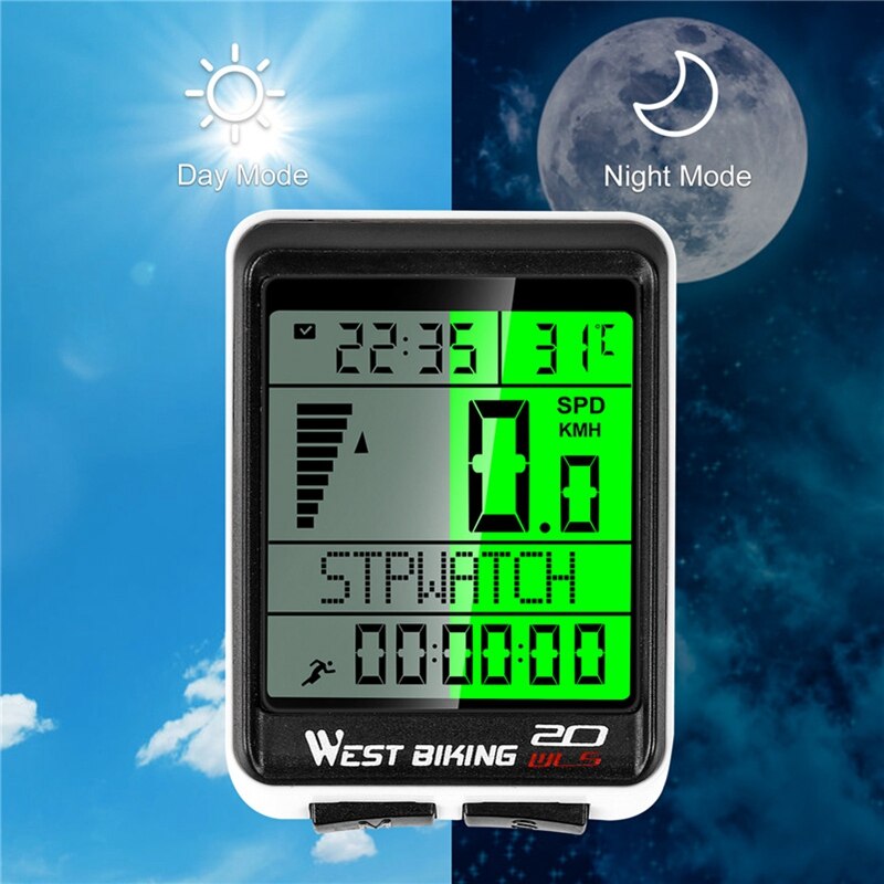 Bike Computer Five languages Multi-Functions Bicycle Speedometer Counter Odometer Wireles Waterproof Cycling Computer Automatic: Default Title