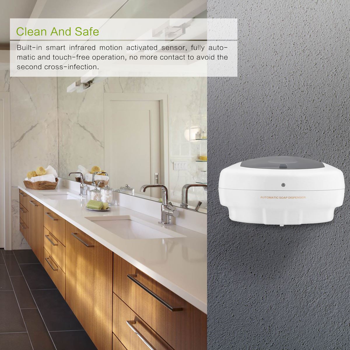 Automatic Soap Dispenser 500ml Non-Contact Waterproof Electric Auto-Induction Soap Dispenser Car Accessories