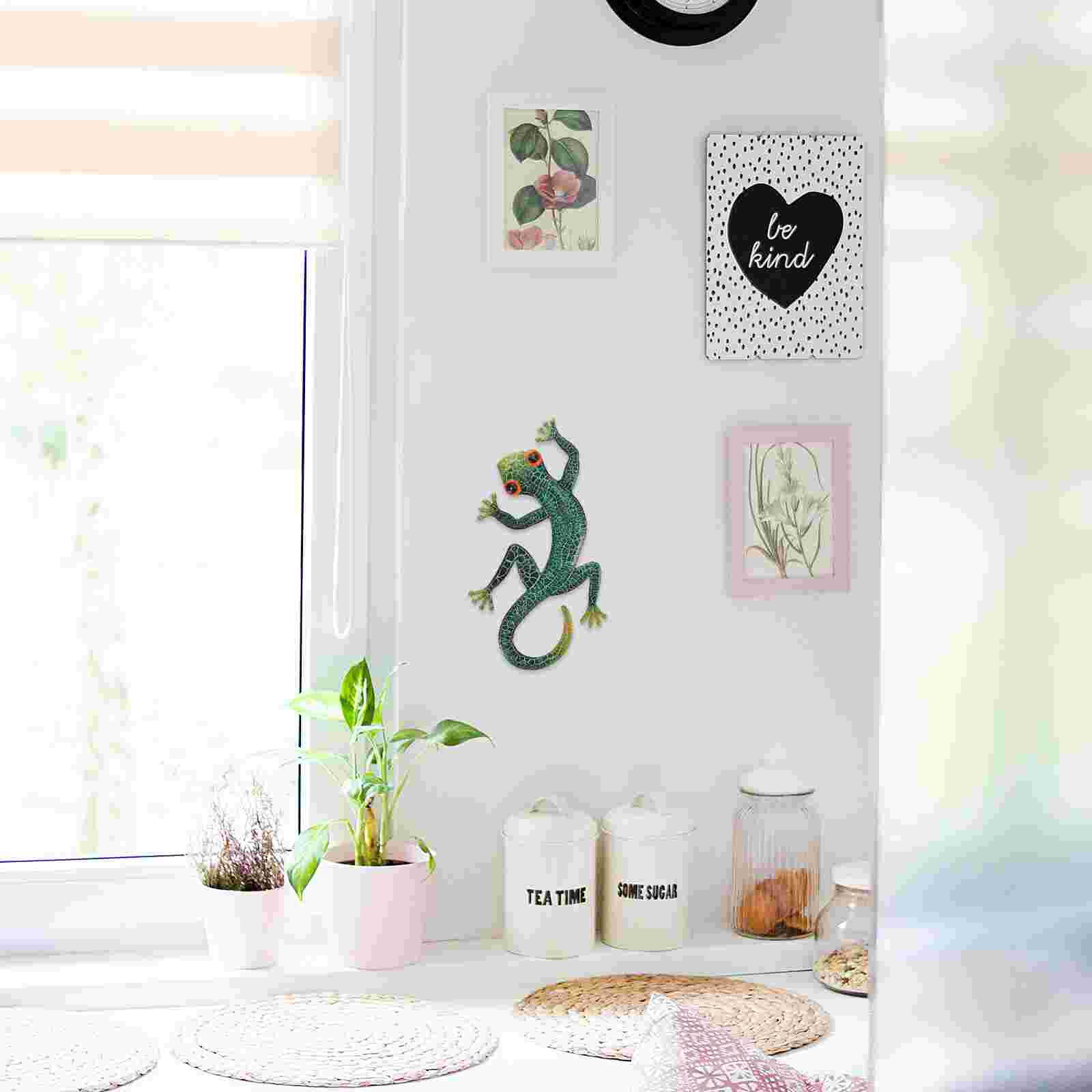 Lizard Statue Craft Outdoor Sculpture Lizard Small Garden Wall Lizard Decoration