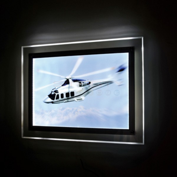 Crystal Frame Lightbox, LED Fotolijst a4, Backlit Pohto Box Frame
