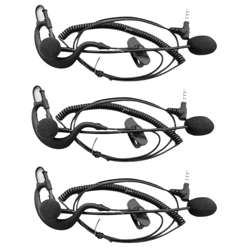 3 stk motorcykel bluetooth hjelm interphone 3.5mm jack headset mikrofon mikrofon til vnetphone  v6 v6c v4 v4c btintercom