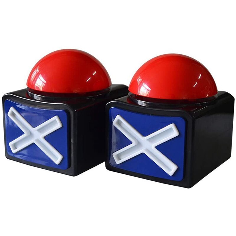 Set Di 2 Pulsanti Cicalini Per Giochi A Quiz Con Luci E Suoni - Buzzer Per Classi E Feste, Effetti Laser E Carica, Regalo Per Bambini 3-10 Anni