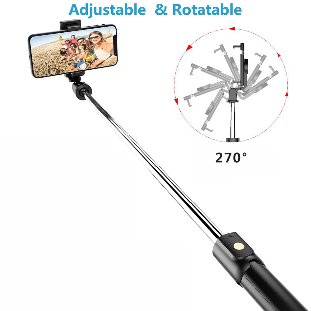 Selfie Stok Telefoon Statief Uitschuifbare Mobiel Statief Stand Bluetooth Afstandsbediening Voor Android Ios Lichtgewicht Voor Thuis En Reizen