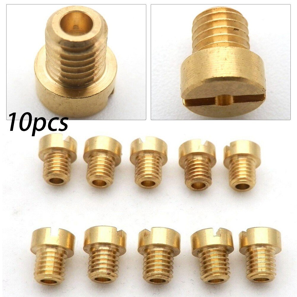 10pcs Thread Main Jets Carburetor Nozzle Set For DELLORTO Carb M5 5x0.75mm 50-72 Nozzle Set With The PHBL / VHST Carburetor