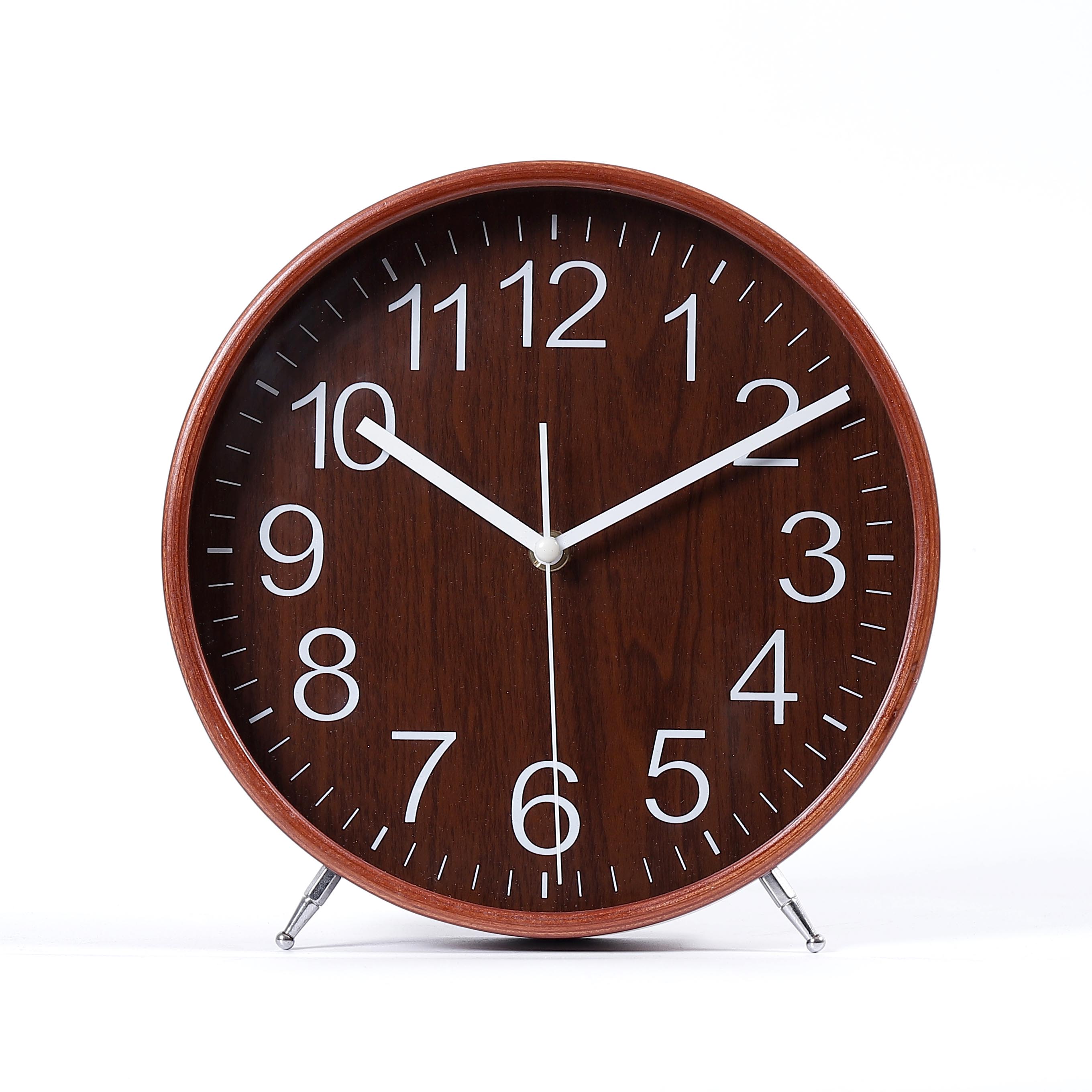 Desktop Clock Living Room Household Simple Clock Pendulum Desktop Pendulum Clock Individual Silence Clock: Light Grey