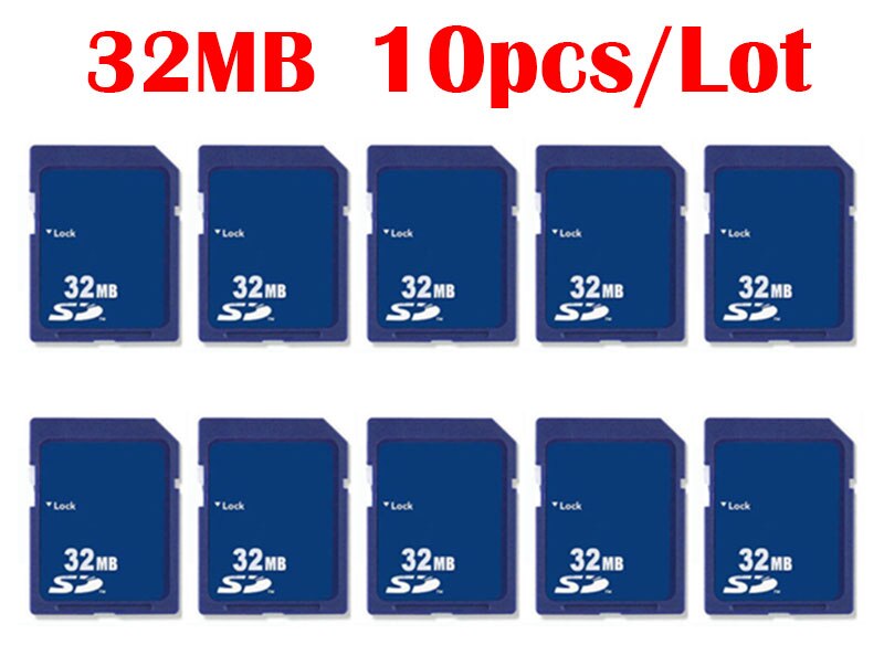 10PCS/Lot Memory SD Card Class 2 32MB 64MB 128MB 256MB 512MB 1GB 2GB Carte SD Mini Memoria SD Cards for Supplier