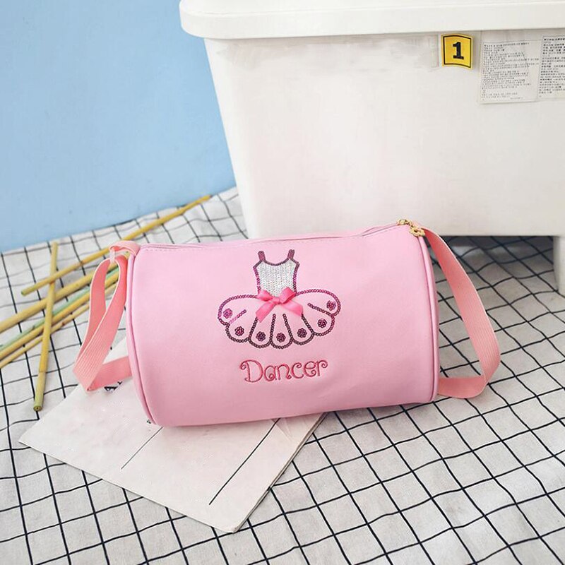 Ballet Dance Bags Pink Women Girls Ballet Sports Dance Girls Package Dance Backpack Baby Barrels Package Ballet Bag Handbag: pink
