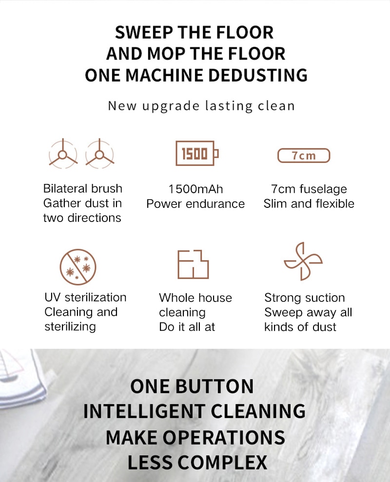 Automatic Robot Wireless Sweeping Vacuum Cleaner Dry Wet Cleaning Machine Charging Intelligent Vacuum Cleaner Home