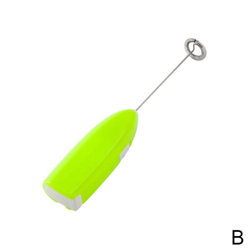 1pc Milk Drink Coffee Whisk Mixer Electric Egg Beater Tool Mini Handle Kitchen Practical Cooking Foamer Frother Stirrer V7H2: Green