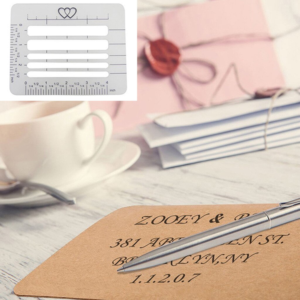 Envelope Template 4 Pcs Invitation Card Guide Stencil Calligraphic Exercise Envelope Template Valentine's Day Mother's Day