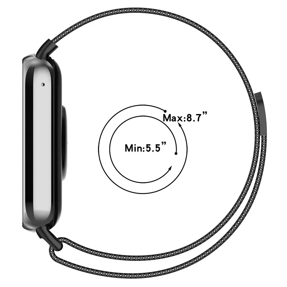 Curea magnetică originală pentru redmi watch 4, curea metalică din oțel inoxidabil, brățară correa pentru xiaomi mi band 8 pro