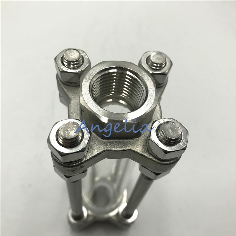 1/2" BSP DN15 Female Thread Flow Stainless Steel 304 Sight Glass Water Oil