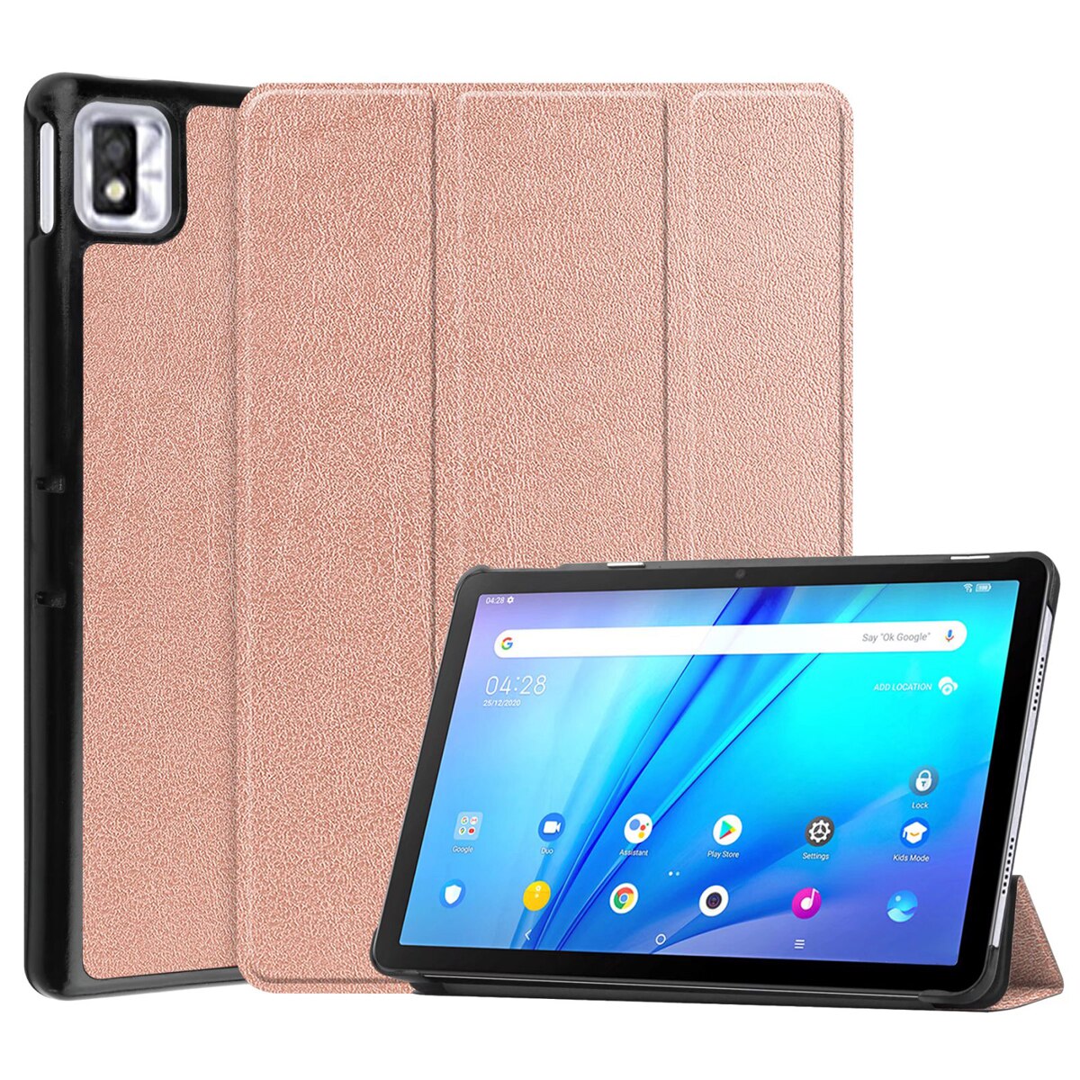 For TCL Tab 10s 9080G 10.1 inch Tablet Case Kids Magnetic Folding Smart Cover Funda for TCL 10 9081X 10.1inch Tablet Cover: Rose Gold
