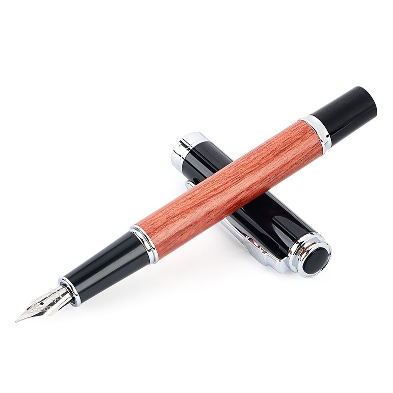 Ceramic Plum Blossom Iraurita Fountain Pen Wood Shell Metal Silver Fine Nib 0.5mm Pens Ink Writing School Office: Pear
