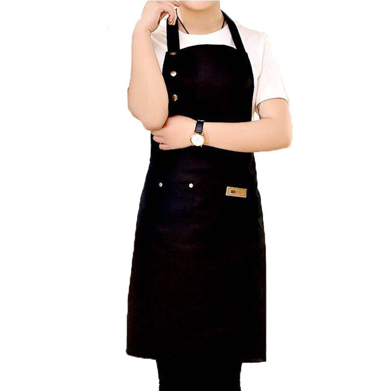 Delantal impermeable para hombre y mujer, babero de color sólido para cocina, chef, camarero, cafetería, tienda, barbacoa, Barbero, accesorios de cocina, 1 ud.