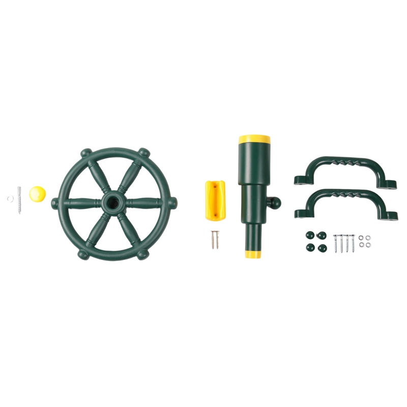 Kit d'accessoires pour aire de jeux pour enfants, ensemble de jeu d'extérieur, télescope de Pirate, volant, équipement de terrain de jeu, arrière-cour: Default Title
