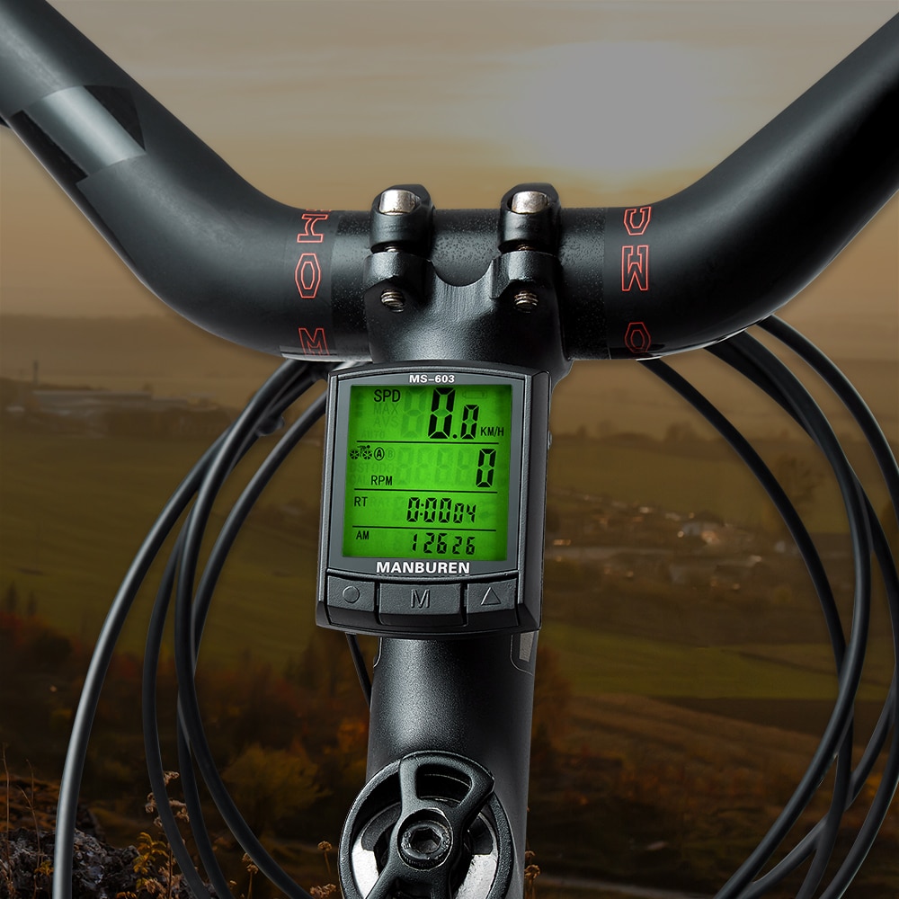 BOGEER-ordenador para bicicleta, a prueba de agua, inalámbrico y con cable, odómetro, cronómetro, velocímetro, LED, Digital