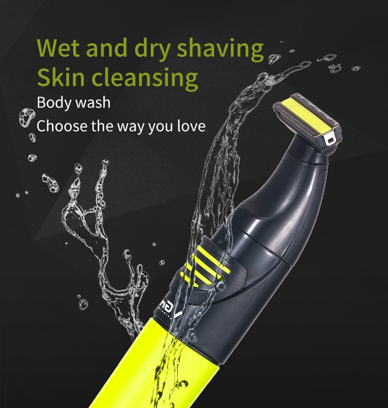 2 in 1 Electric Beard Shaver Trimmer Small T Head Beard Trim USB Charging Waterproof Male and Female Shaving Nose Hair Trimmer