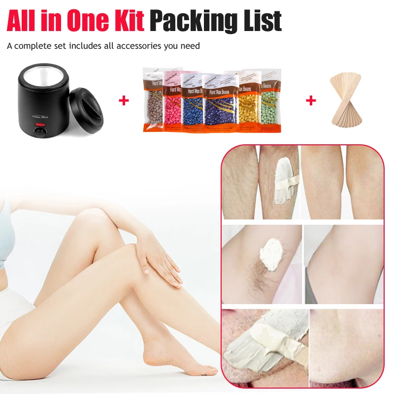 200ML Wax Heater Machine Voor Ontharing Wax-Smelten Pot Lichaamshaar Verwijderen Met Verpakking Waxen Kit Ontharing Machine