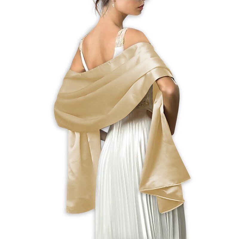 Sample Satijnen Bruids Wraps Vrouwen Sjaal 200*45 Cm Avondfeest Sjaal Bolero