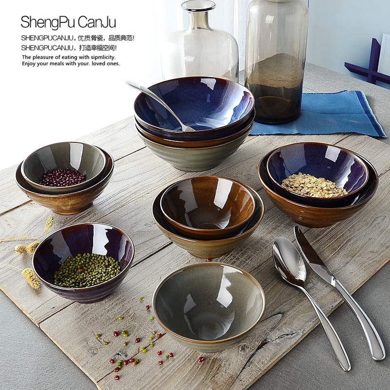 Ciieeo 4 Pièces Bol Émaillé Blanc Lot De Bols Profonds Pour