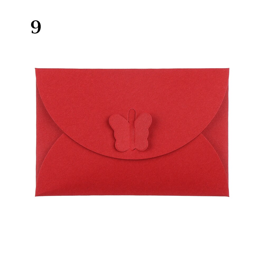 5PCs Mini Farfalla Colorata Busta Sacchetto di Carta Kraft Fibbia Perla di Carta Tessera di Cancelleria Per Ufficio Scuola Forniture