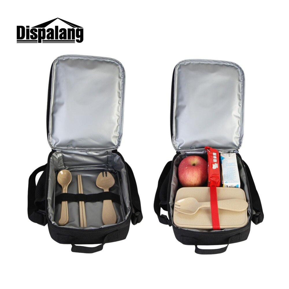 Dispalang Portable Lunch Pouch Insulated Hedgehog Word Thermal Girl Cooler Box Storage Bags for Kid Container Food Picnic Packet