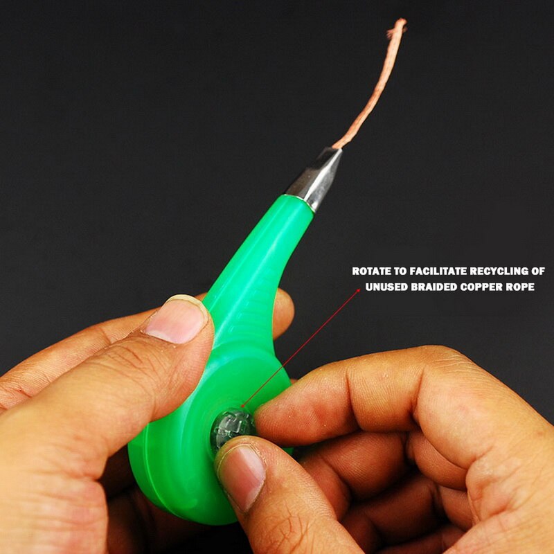 1Pcs Desolderen Wick Braid Solder Wick Remover Sucker Met Duim Wiel Dispenser Soldeer Remover Vacuüm Sucker Desolderen