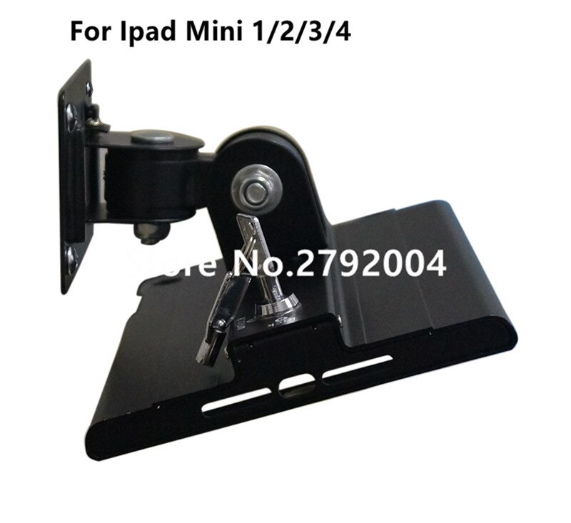 Fit for iPad mini1 2 3 4 wall mount stand metal case display retail bracket tablet pc lock holder support Adjust the Any angle