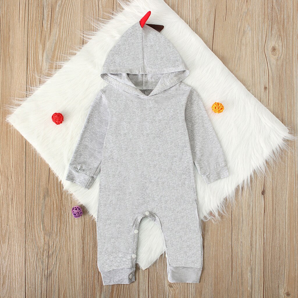 Neonato neonato ragazze stile dinosauro Patchwork pagliaccetto tuta Playsiut carino cotone neonato corpo manica lunga vestiti per bambini: Colore rosa / 24M