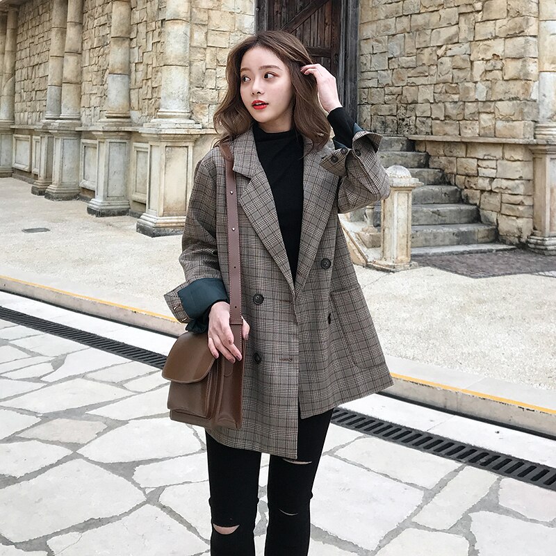 Jackets Men Spring Fashion Pocket Plaid Handsome Outwear Coats Korean Style Cropped Simple Harajuku All-match Daily Plus Size