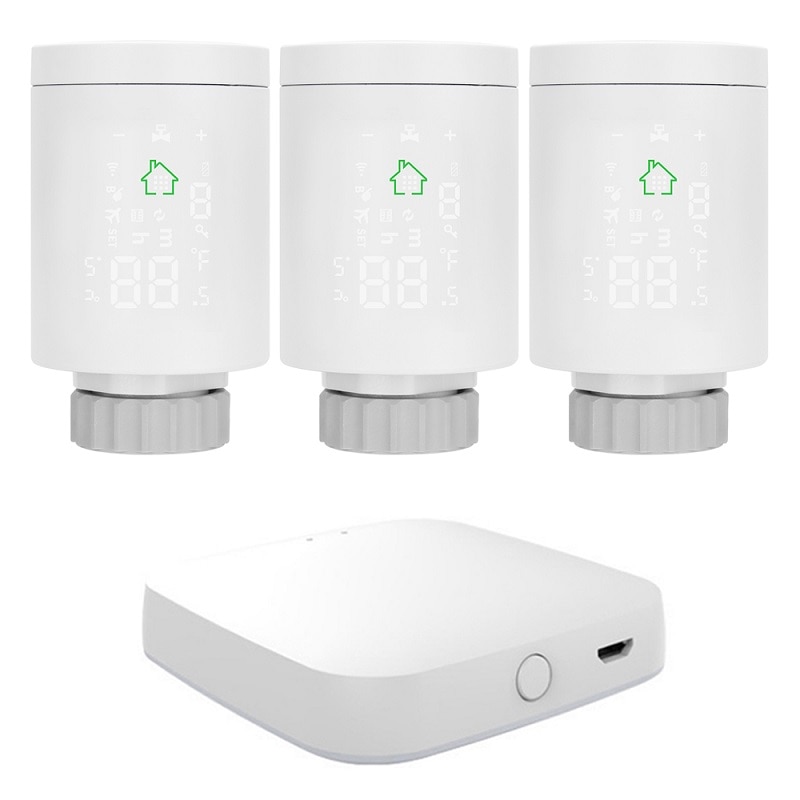 Tuya ZigBee3.0 Smart Radiator Actuator Thermostat Heater Temperature Controller Voice Control Works With Alexa Google Home
