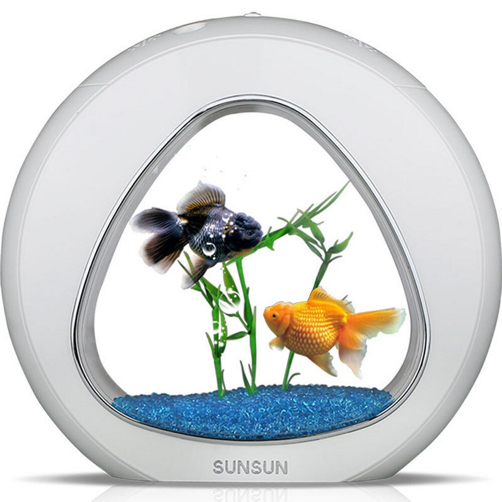 4l økologi fisk tank integration filter ledet lys system mini nano tank kontor desktop akvarium