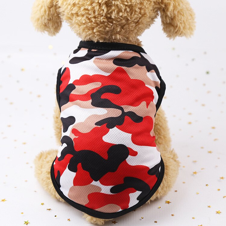 Camouflage Dog Clothes Mesh Clothing for Dogs Small Super Pet Outfits Cute Cartoon Spring Summer Yorkies Print Ropa Para Perro: 2 / XS