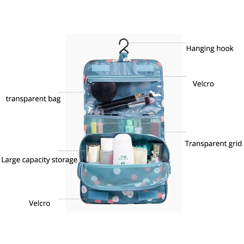 Kobiety podróż przenośna torba na kosmetyki do makijażu Unisex wiszące mężczyźni mycie kosmetyczka marka szczoteczka do zębów zestawy toaletowe organizery