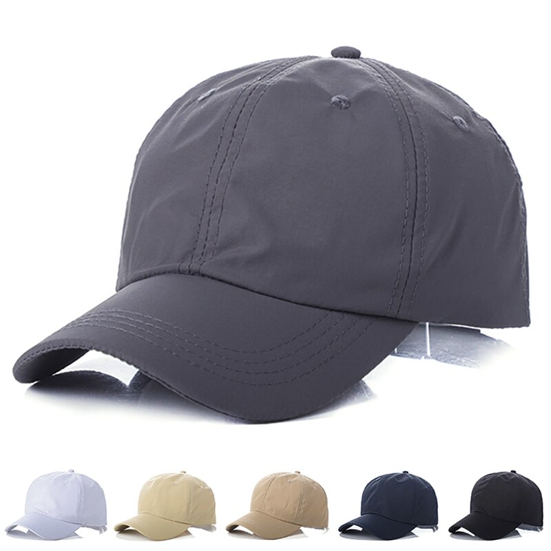 Gorra de béisbol para hombre y mujer, gorro de malla delgada, portátil, de secado rápido, para acampar, Golf, tenis, deportiva,