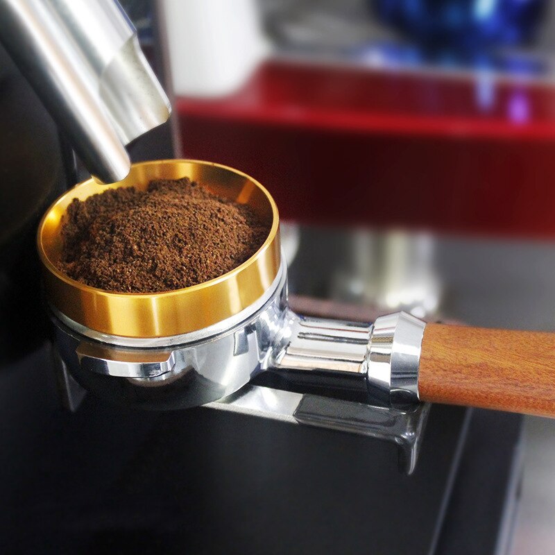Anneau de dosage de café en aluminium, distributeur de café fait à la main 51/53/58mm, anneau d'entonnoir de dosage expresso, 1 pièce