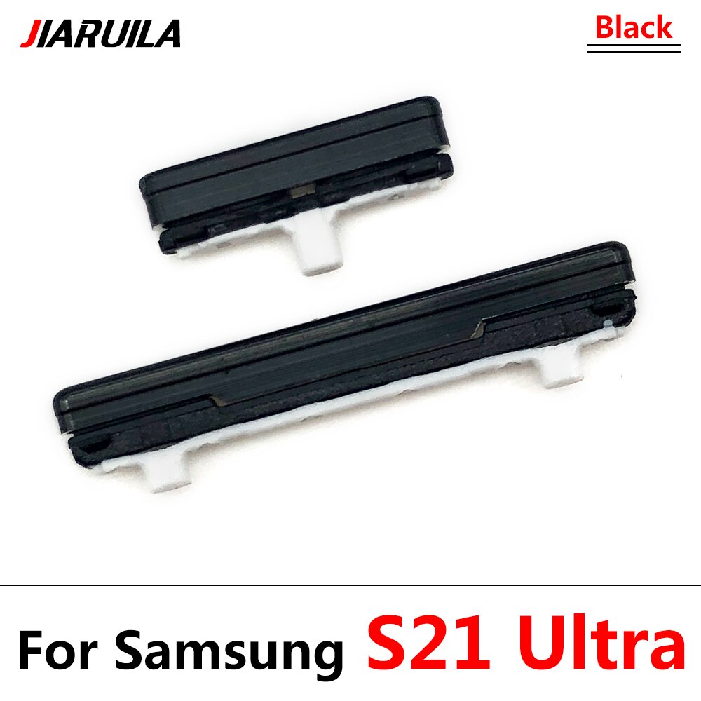 Side Power Key + Volume Knop Voor Samsung Galaxy S21 Plus / S20 Fe / S20 Ultra Volume Power knop Kant Sleutel: S21 Ultra Black