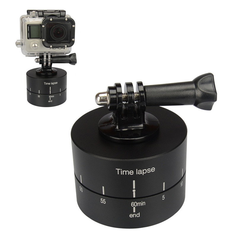 Temporizador de minutos 60min 120 estabilizador de retardo Panning giratorio para Gopro Hero 8/7/6/5/4/3 + SJCAM Xiaomi Yi