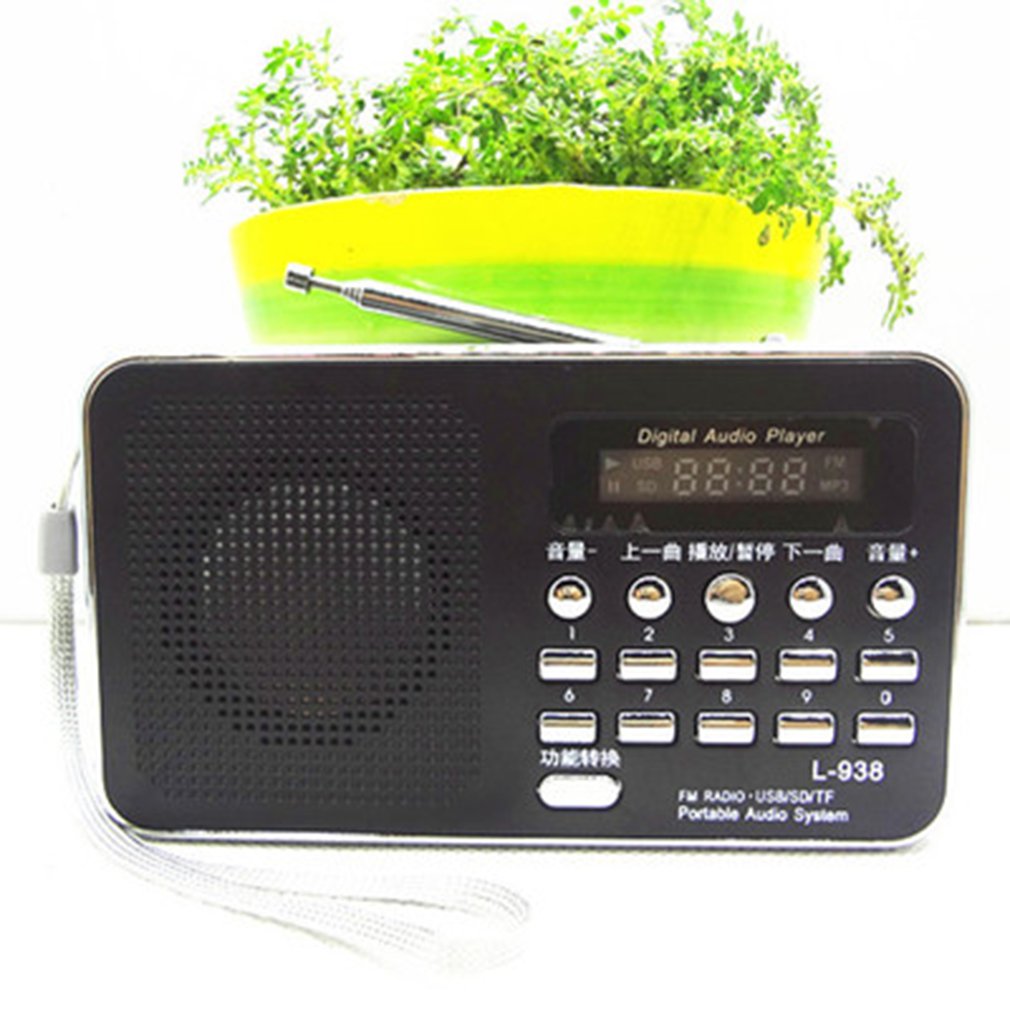 Multi-functional Radio Speaker Portable Mp3 Speaker Player LCD Digital Mini FM Radio Speaker USB SD TF Card