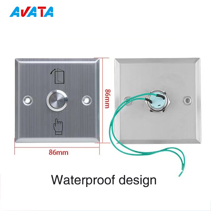 Waterproof Stainless Steel Exit Button Push Switch Door Sensor Opener Release For Lock Access Control Home Security Protection