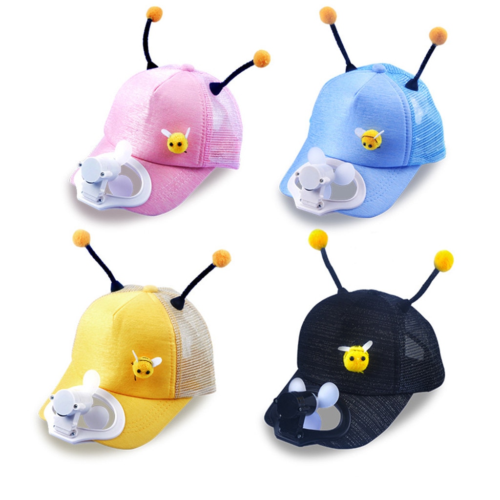 Nyhed unisex hat blæser køling camping vandring sport sommer baseball udendørs rejse kasket bomuld usb ladekabel ventilator capf 624