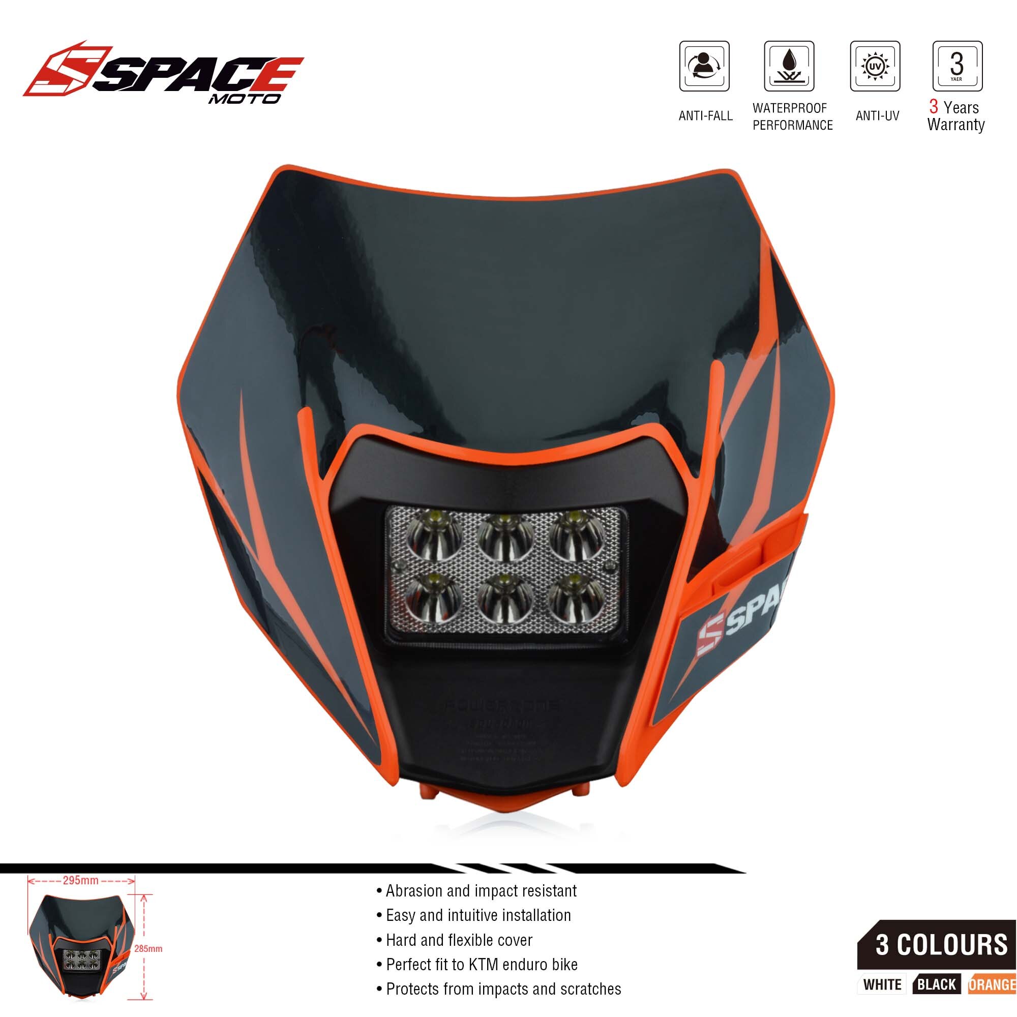 Motorrad LED Scheinwerfer Vorne Lampe Maske Beleuchtung Scheinwerfer Für KTM SXF EXC XCF XCW SMR 125 250 350 450 500 530 sechs Schild MX Enduro