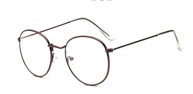 Guld rund glasögonbåge vintage glasögon dam& #39 ;s närsynthet nörd glasögonbåge herr glasögon optiska glasögon båge manliga lunetter: C3 kafferamar