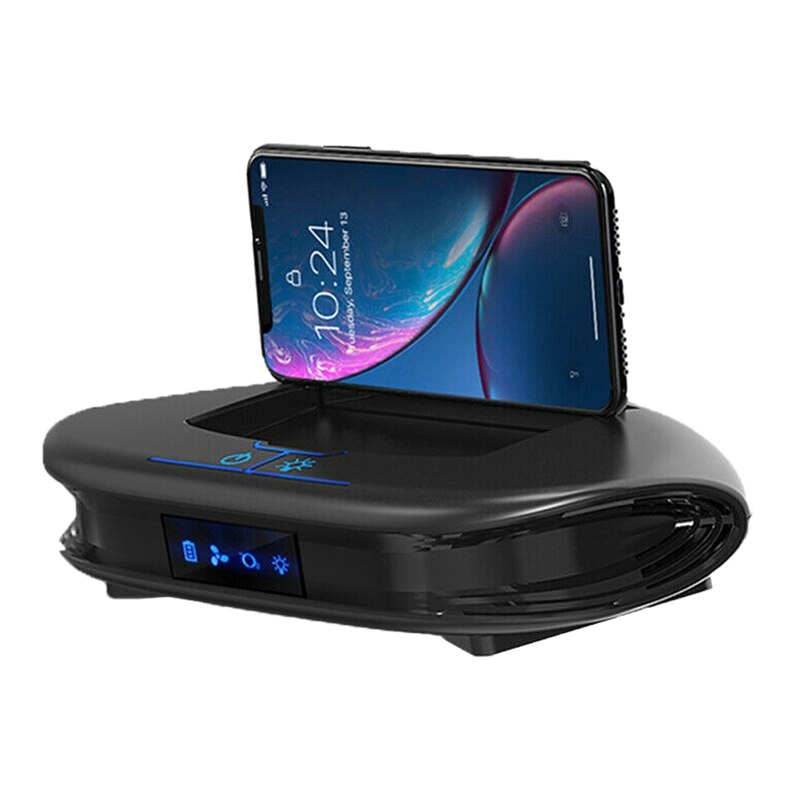 Purificador de aire Solar para coche con soporte para teléfono móvil, purificador de aire para vehículo ionizador USB, filtro HEPA, difusor de Aroma para coche, hogar, oficina