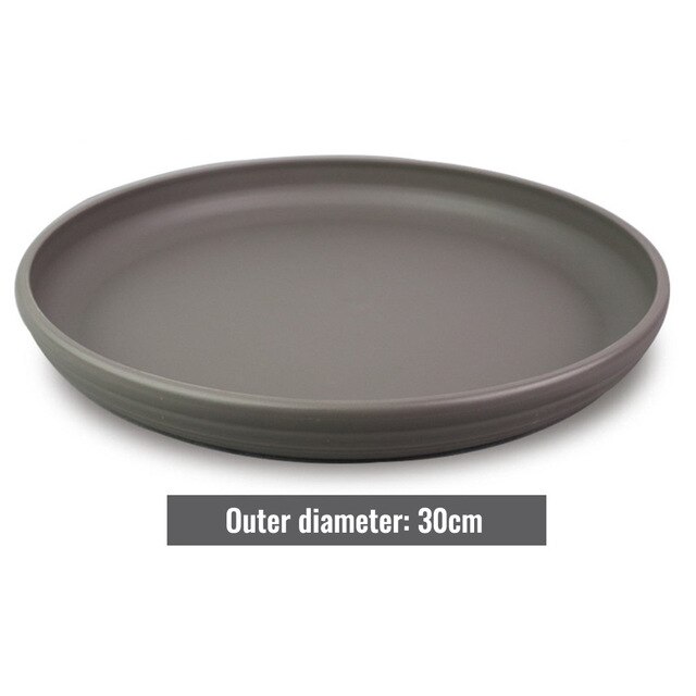 Bandeja redonda de plástico para macetas, 18/21/24/27/30cm, maceta para suculentas, flores, platillos, suministros de decoración, 1 Uds.: 30cm